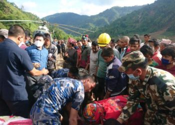 Injured in Gulmi landslide airlifted to Kathmandu