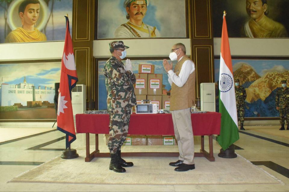 Indian Army gifts 10 ICU ventilators to Nepali Army
