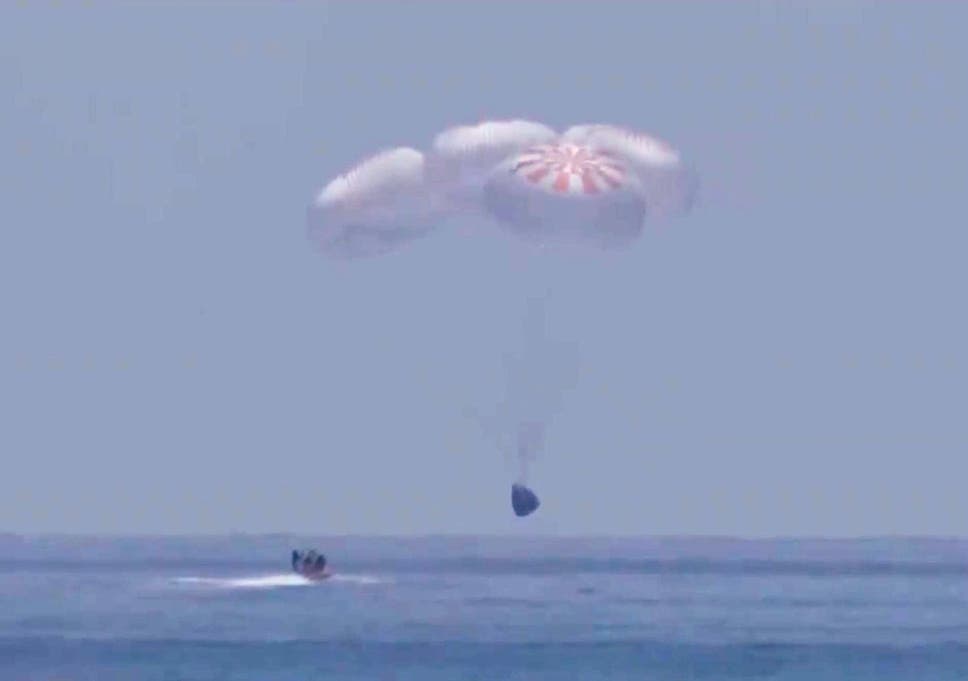 Nasa SpaceX crew return to Earth safely