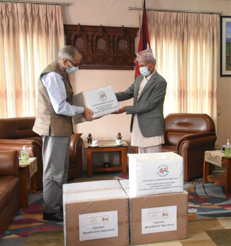 India gifts 2,000 Remdesivir vials to Nepal