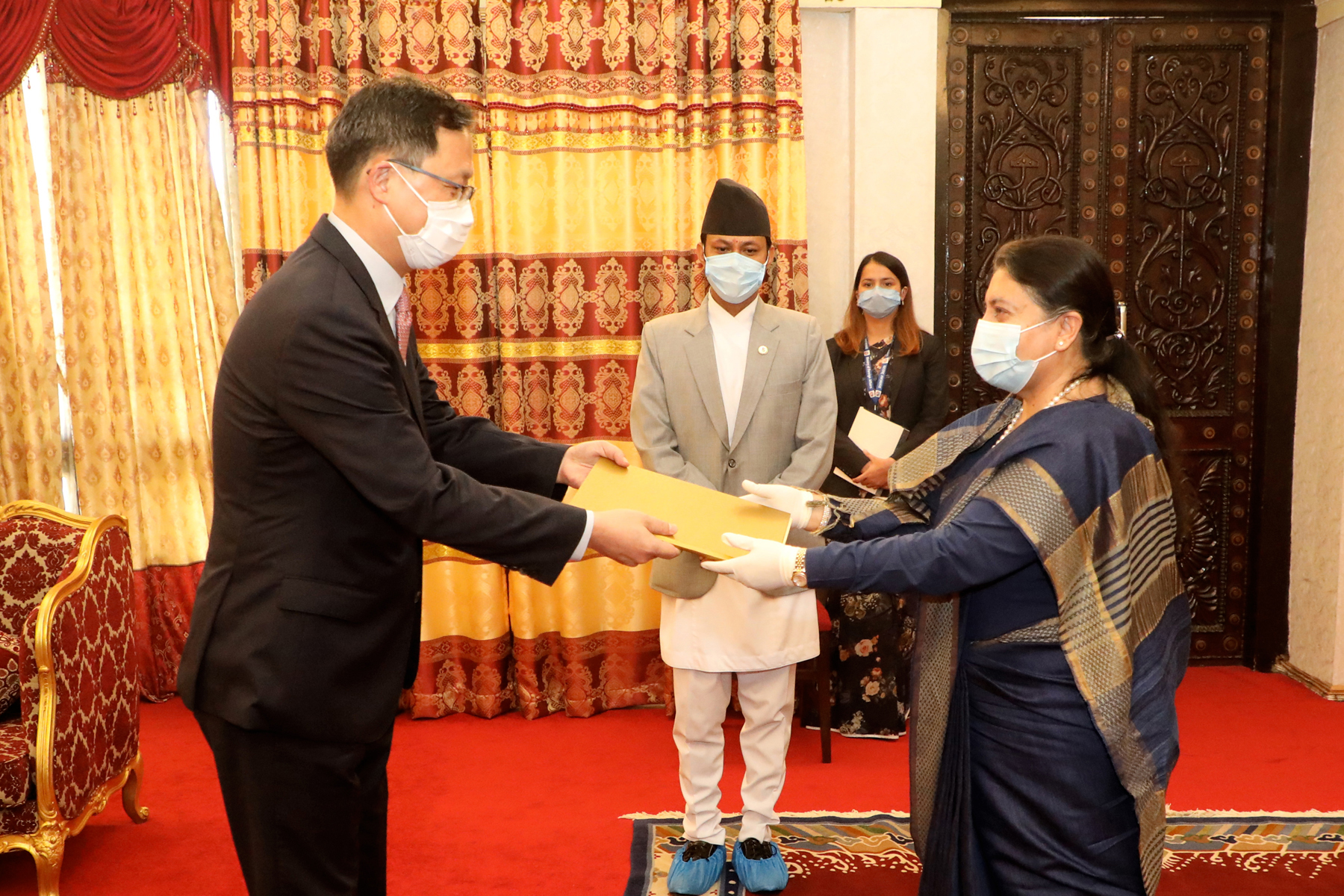 South Korean Ambassador presents letter of credence to President Bhandari