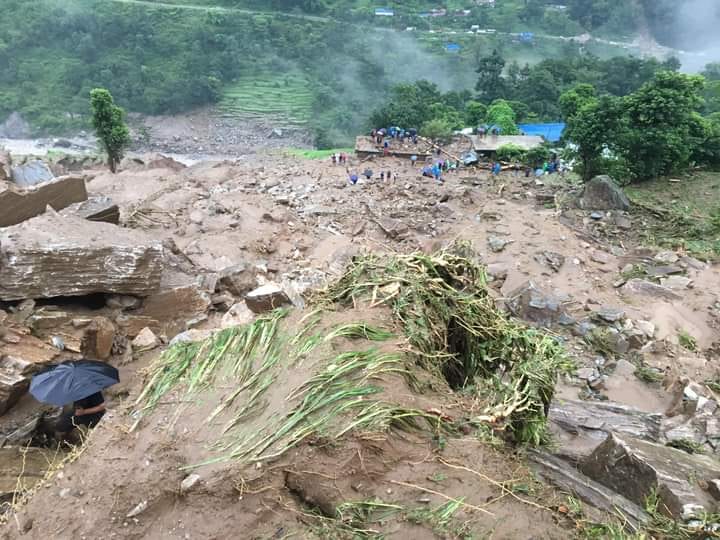 Landslide damages two dozen houses in Butwal