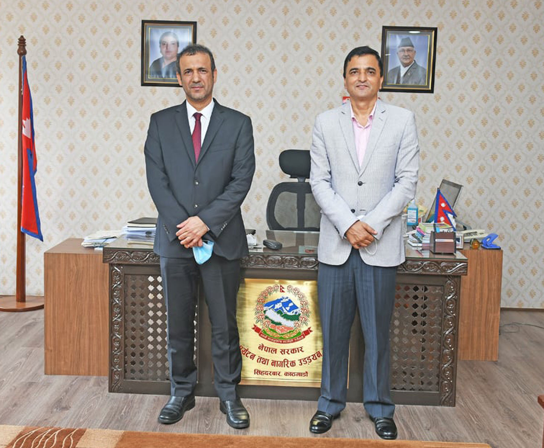 UAE Ambassador urges Minister Bhattarai to increase flights
