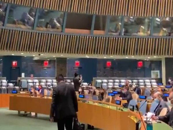 Indian delegate walks out of UN General Assembly hall as Pakistan PM speaks