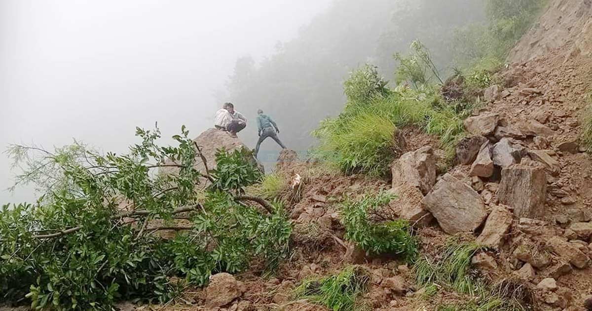 Rain lashes Baglung, dozens of houses at risk