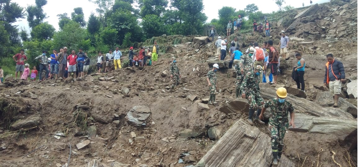 Five dead bodies retrieved, 21 missing in Sindhupalchowk landslides (Update)