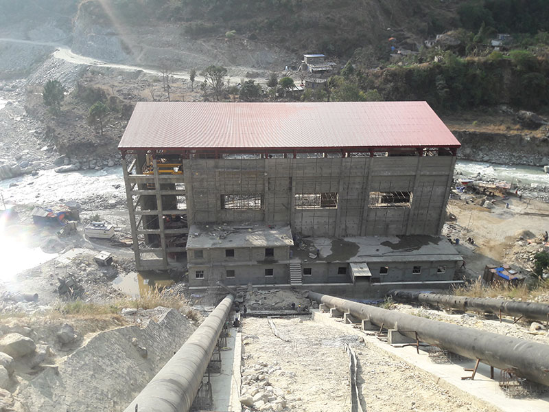 Construction of dams, tunnel way of Gharkhola hydropower project almost completes