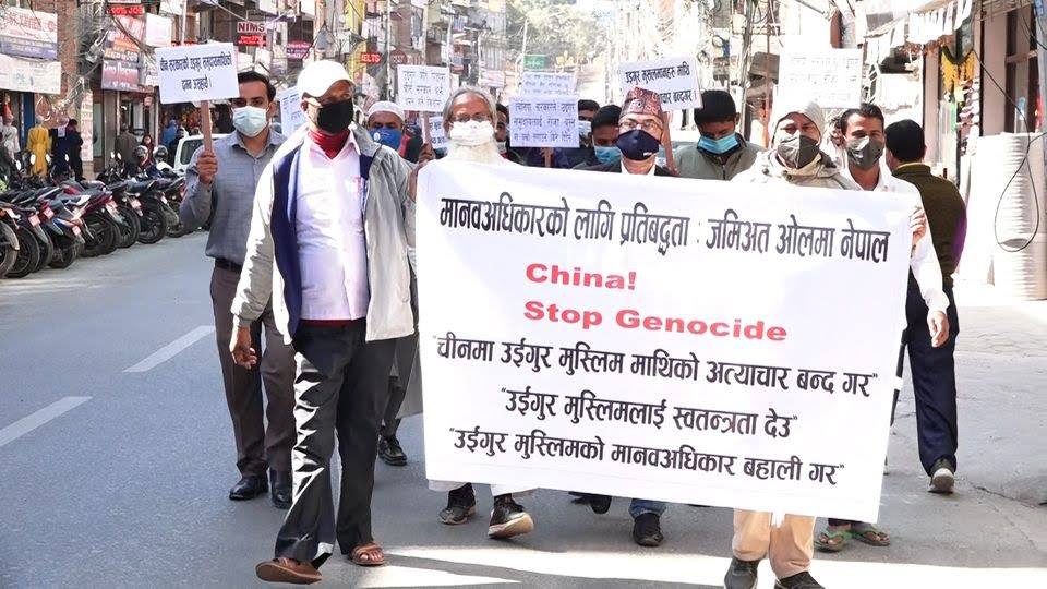 Protest held in Kathmandu against China’s ‘brutal repression of Uyghurs’