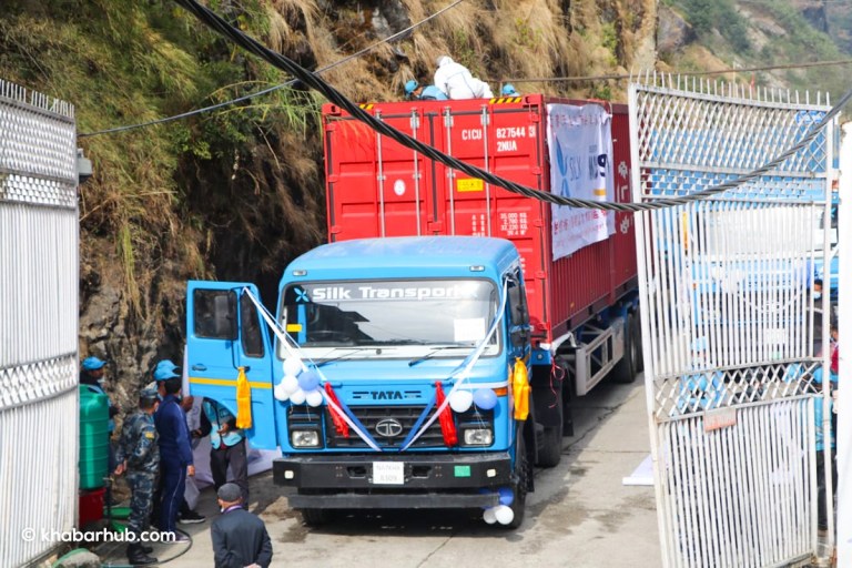 Over 1,000 containers carrying goods imported by Nepali traders stopped at Nepal-China border