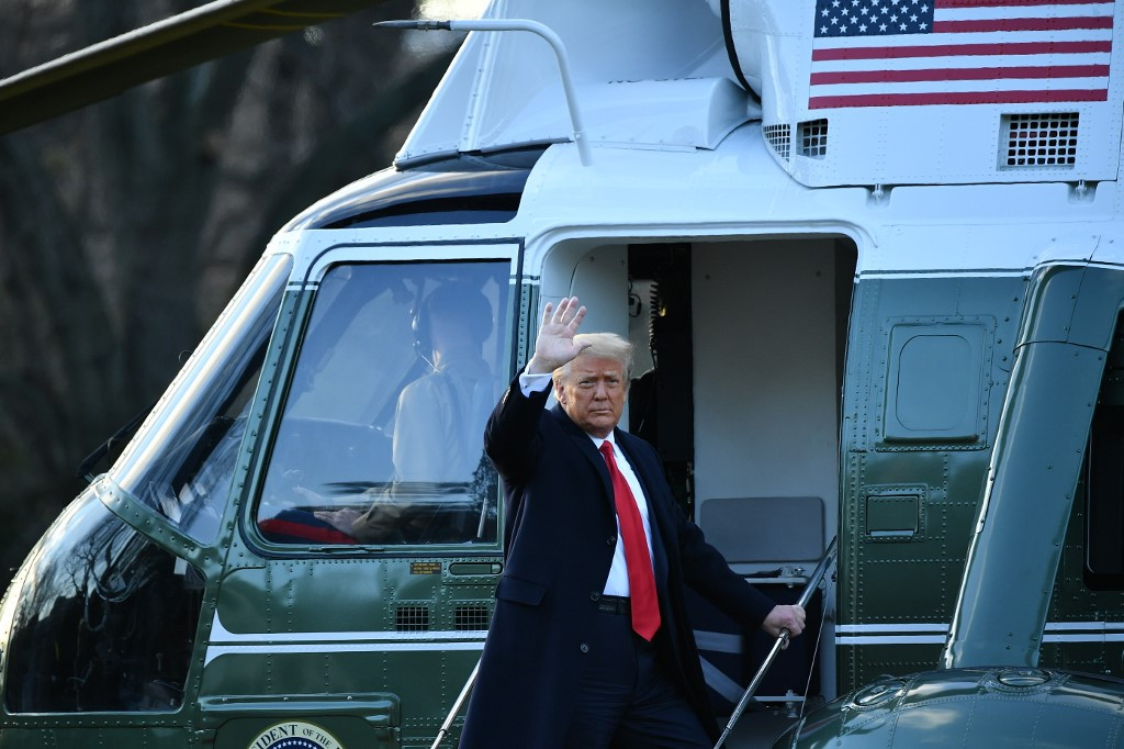 Trump leaves White House, skipping Biden inauguration