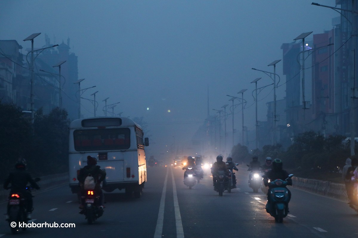 Kathmandu enveloped in fog affecting visibility (In pics)