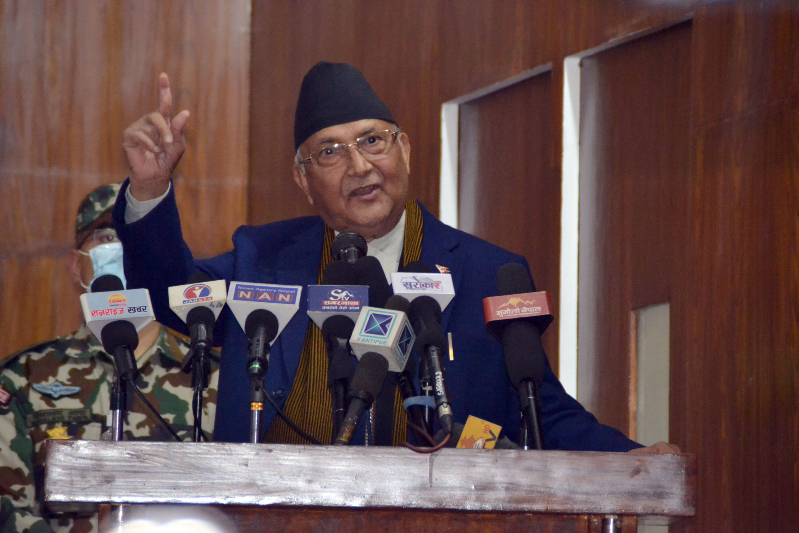 Filling up people in narrow alleys doesn’t make mass assembly: PM Oli (with video)