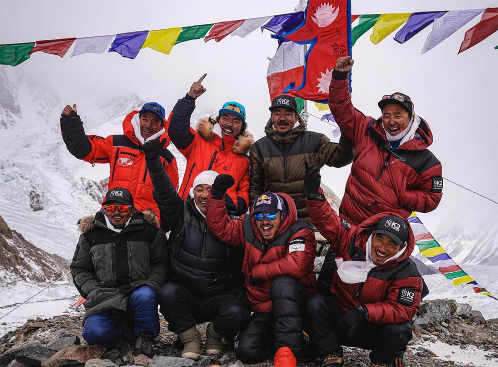 Nepali mountaineers scale K2 in record first winter ascent 