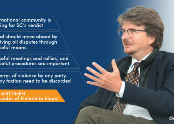Nepal needs to move ahead by resolving all disputes through peaceful means: Finnish Ambassador Anttinen