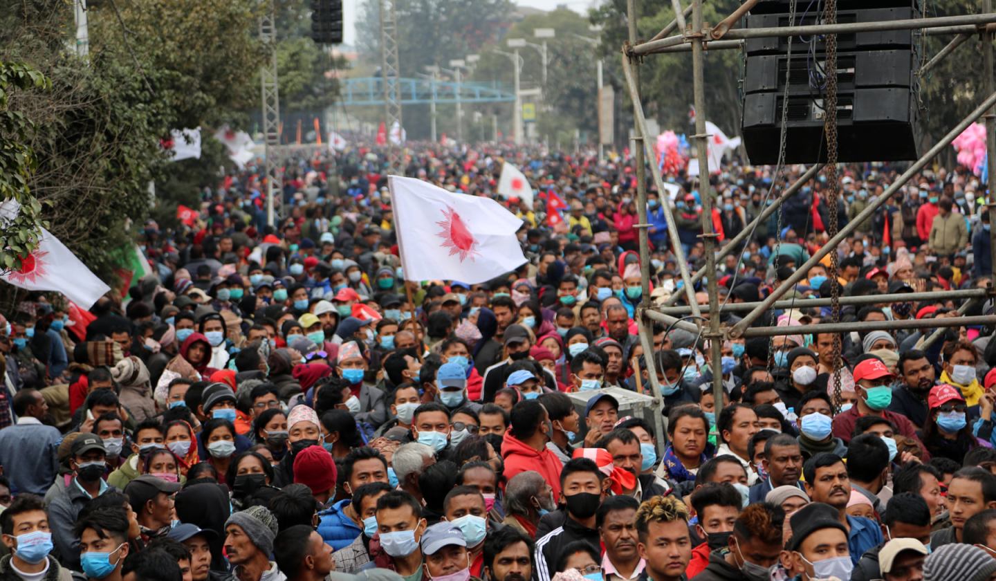 Prachanda-Nepal faction taking out victory rallies today