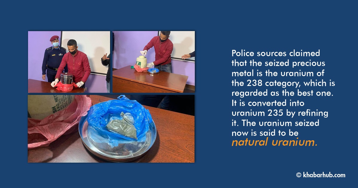 Police claim they seized 2.5 kg uranium