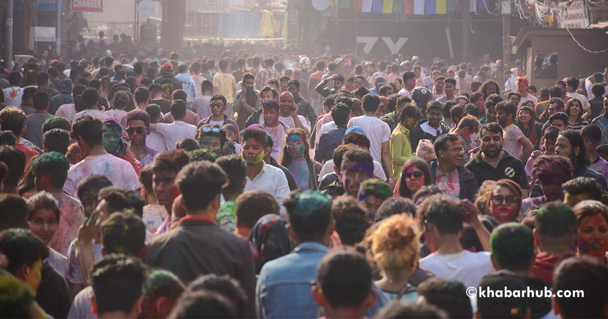 Holi, festival of colors, being observed today