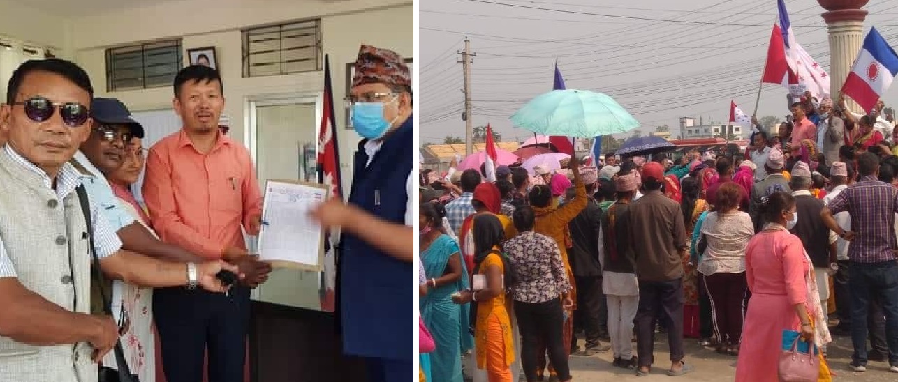 Landowners of ‘Nepal-China Friendly Industrial Park’ protest citing disparity in compensation