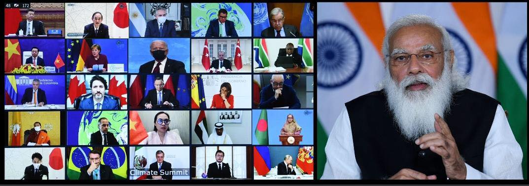 Prime Minister Modi addresses the Leaders’ Summit on Climate