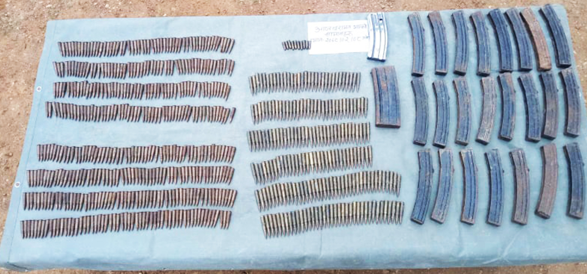 Police recover large cache of ammunition in Rolpa