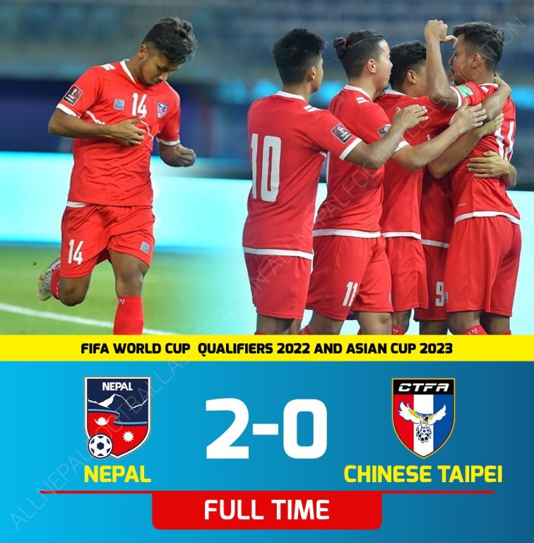 World Cup Qualifiers: Nepal beats Chinese Taipei 2-0