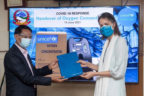 UNICEF provides 500 oxygen concentrators to Nepal