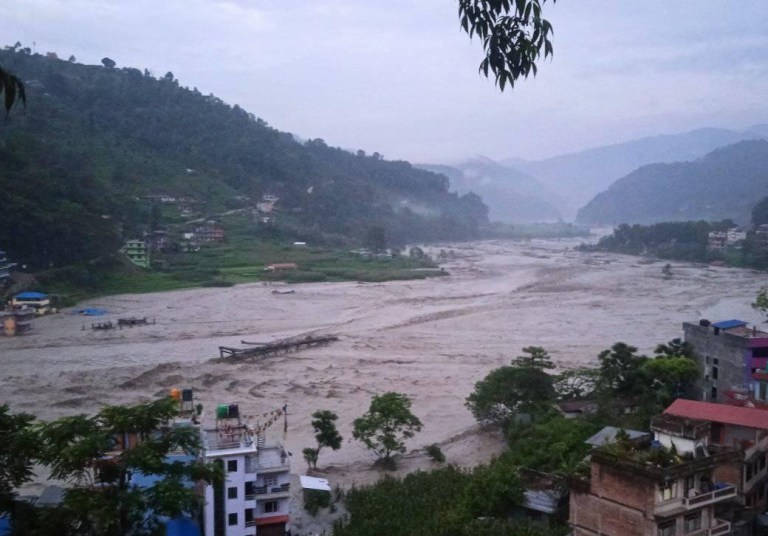 Manang flood sweeps away many offices including police post and banks
