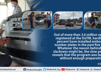 Govt plan of providing embossed number plates impeded