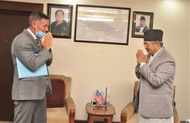 U.S. Ambassador Berry pays courtesy call on Home Minister Khand
