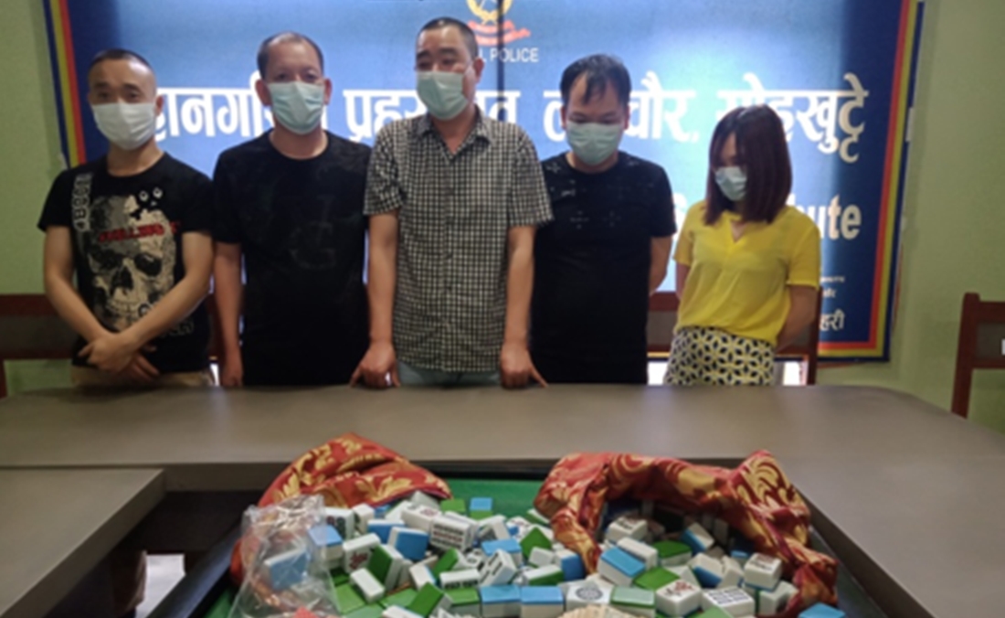 Five Chinese gamblers arrested from Thamel