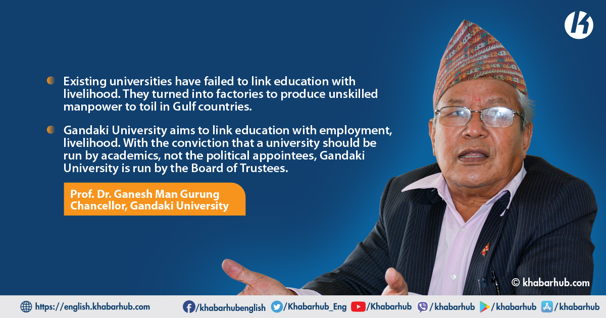 Gandaki University can be an icon of success: Prof. Dr. Ganesh Man Gurung
