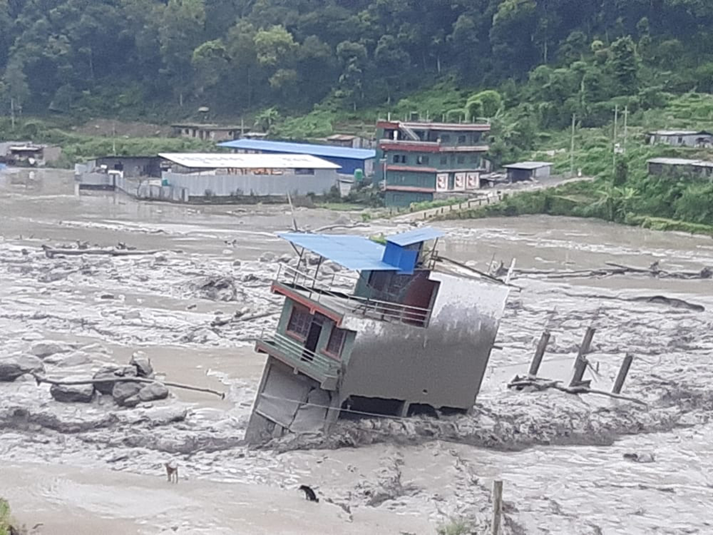 Melamchi River sweeps away seven more houses