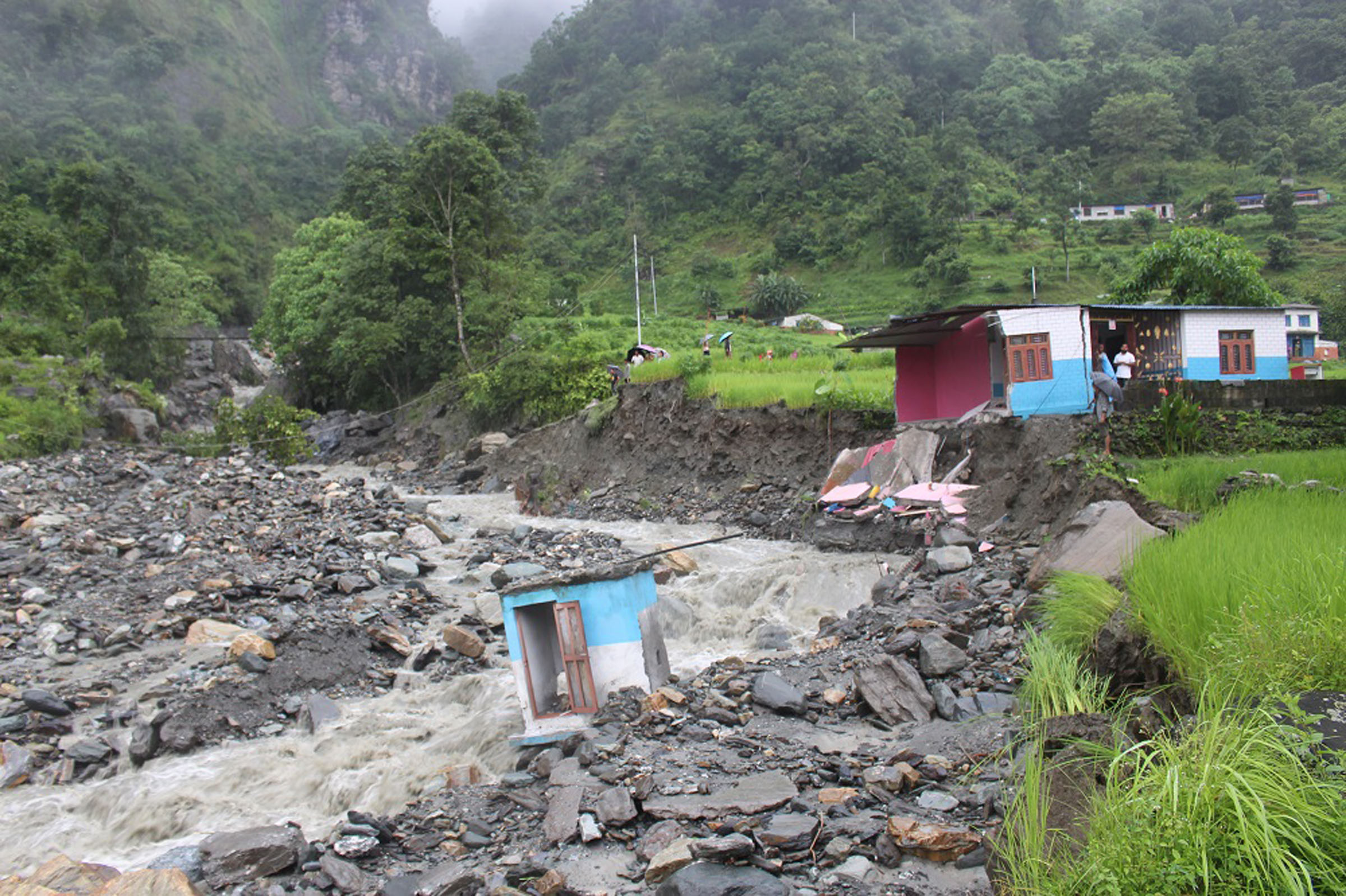Life in Bhojpur village affected after flood washes away bridge