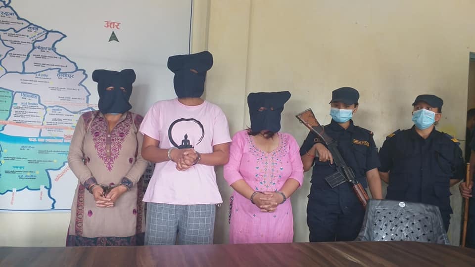 Three women arrested for trying to honey trap man in Dang