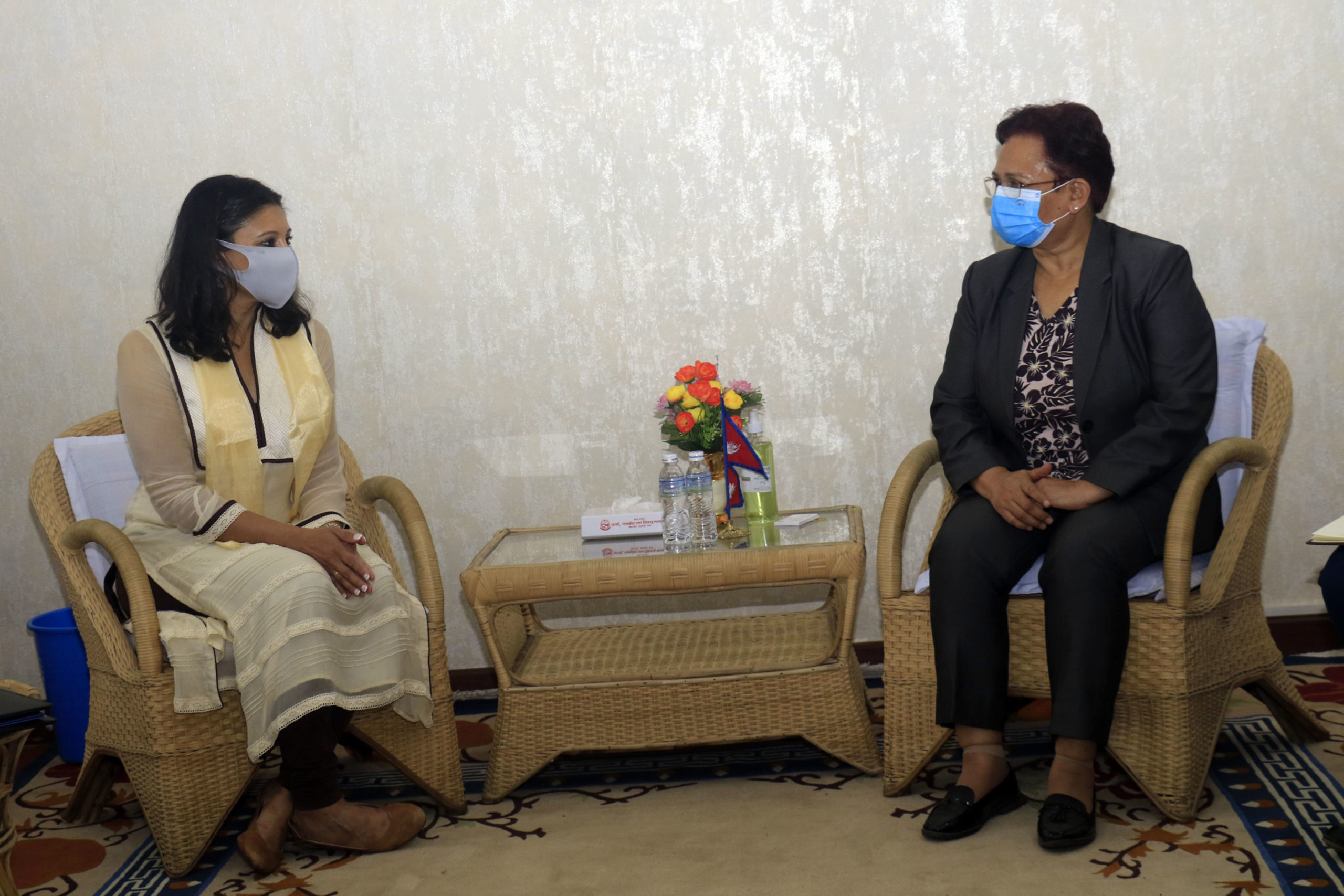 MCC Veep Fatema Sumar meets Energy Minister Bhusal