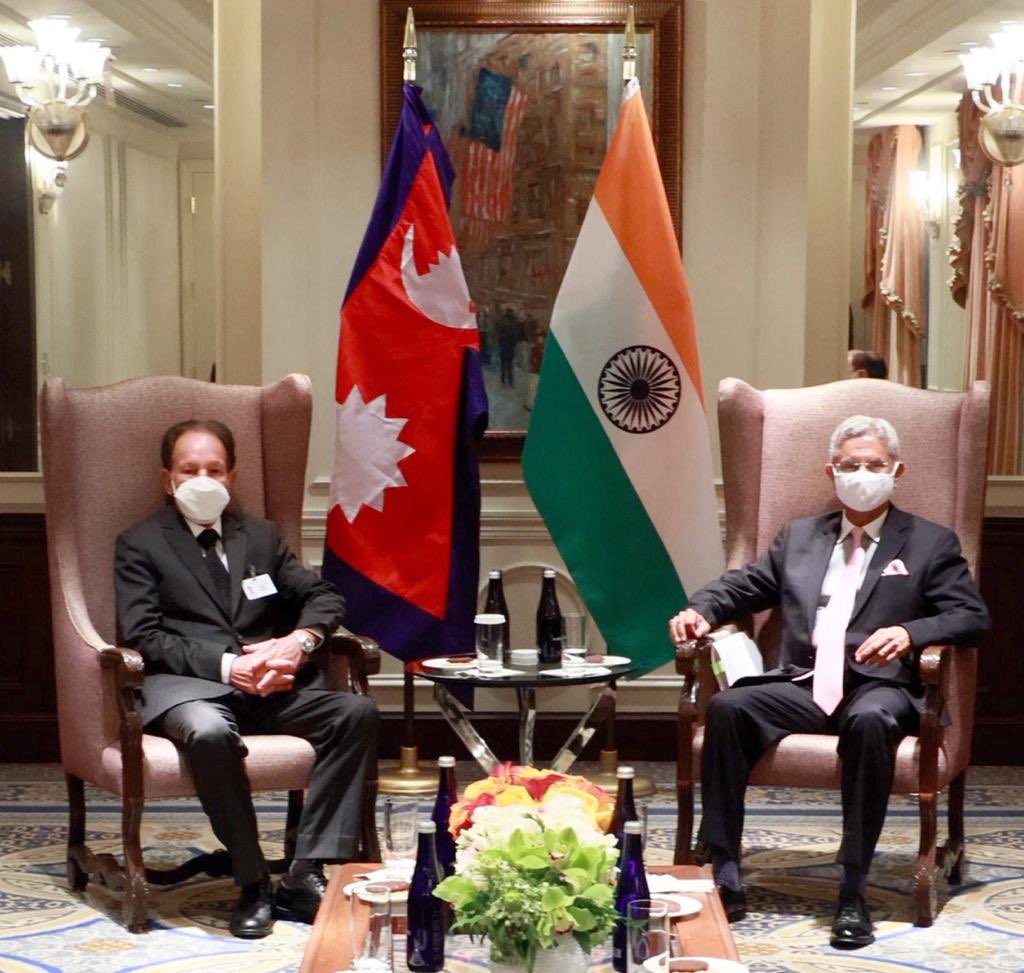 Foreign Minister Khadka holds meeting with Indian EAM Jaishankar on sidelines of UNGA in New York