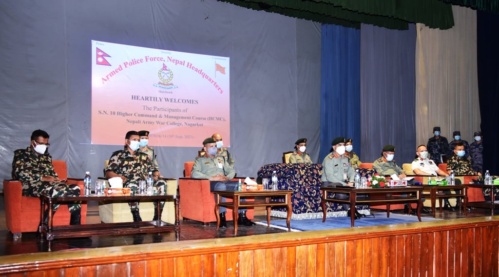 Nepal Army officers visit Armed Police Force Headquarters