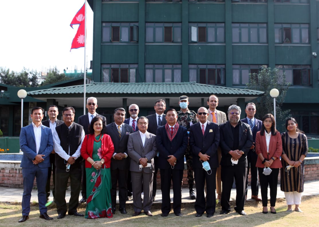 Newly-elected team of Honorary Consular Corps-Nepal calls on Vice President Pun