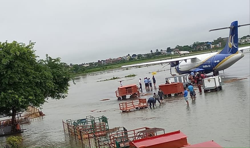 Biratnagar Airport inundated; flight services disrupted