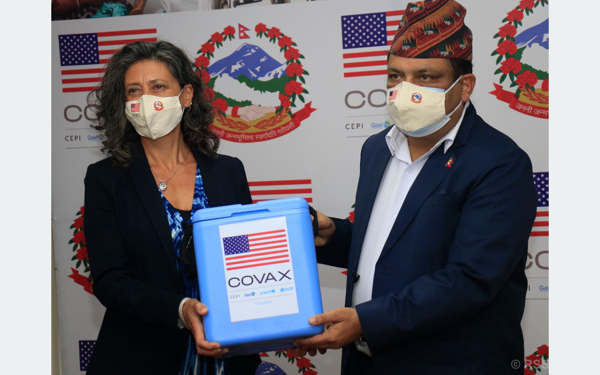 US hands over Pfizer vaccines to Nepal 