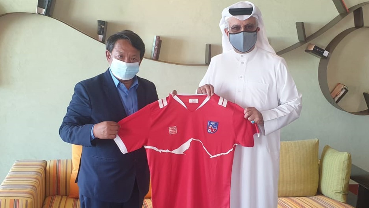 ANFA President Sherpa calls on AFC Prez in Bahrain