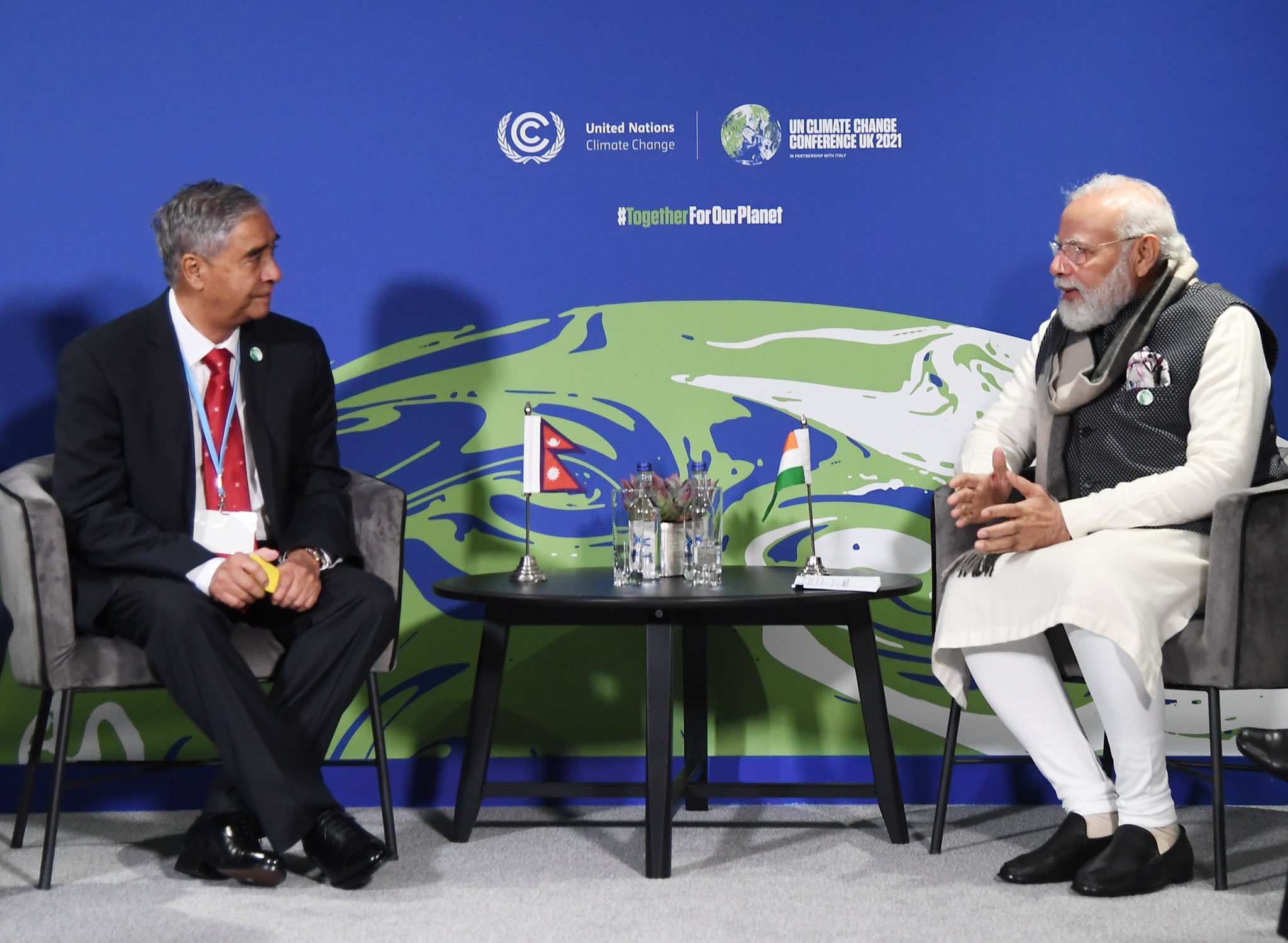 PM Deuba and Indian counterpart Modi hold bilateral talks on sidelines of COP26