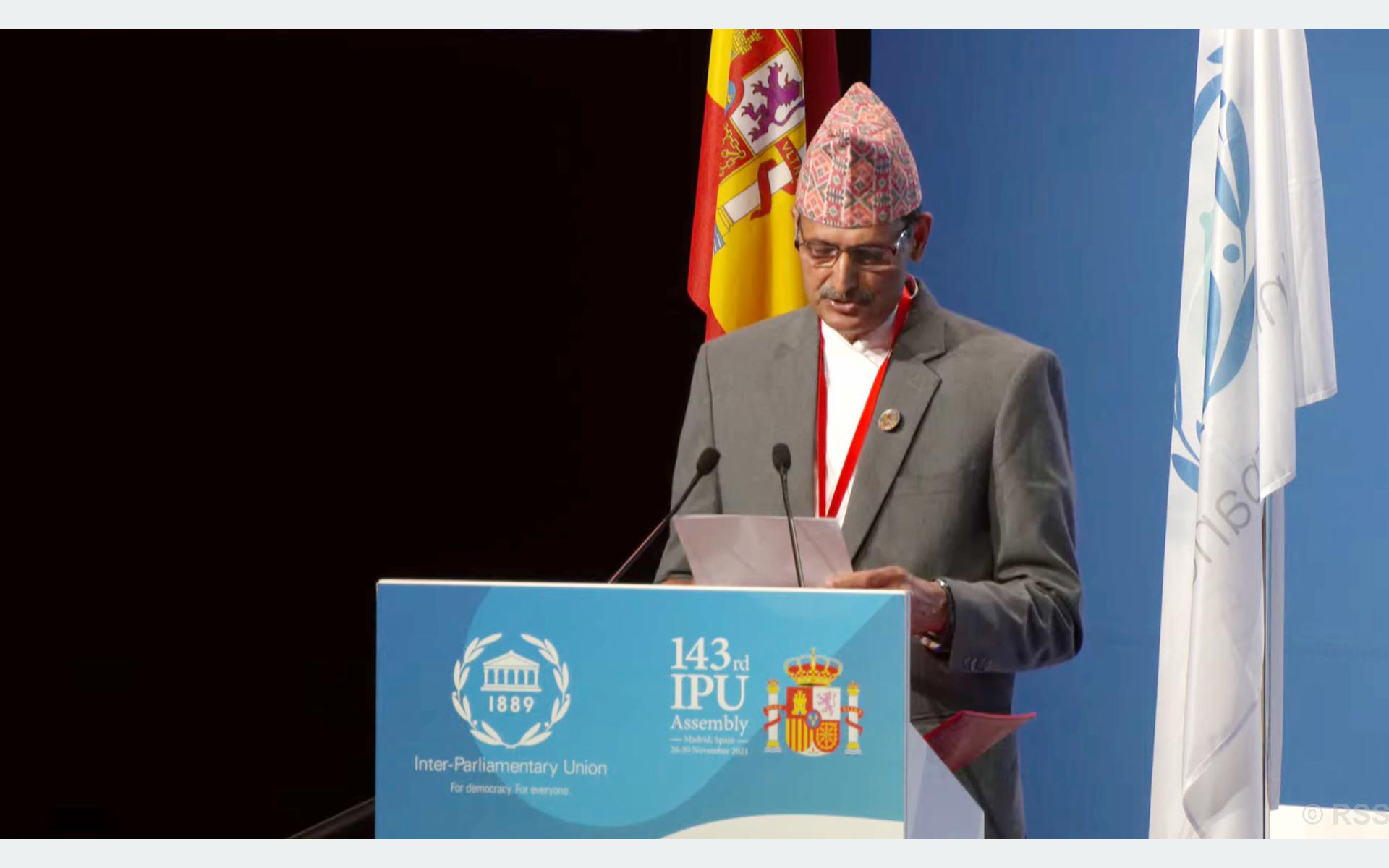 Addressing IPU in Spain, Speaker Sapkota says marginalized groups should be brought on board