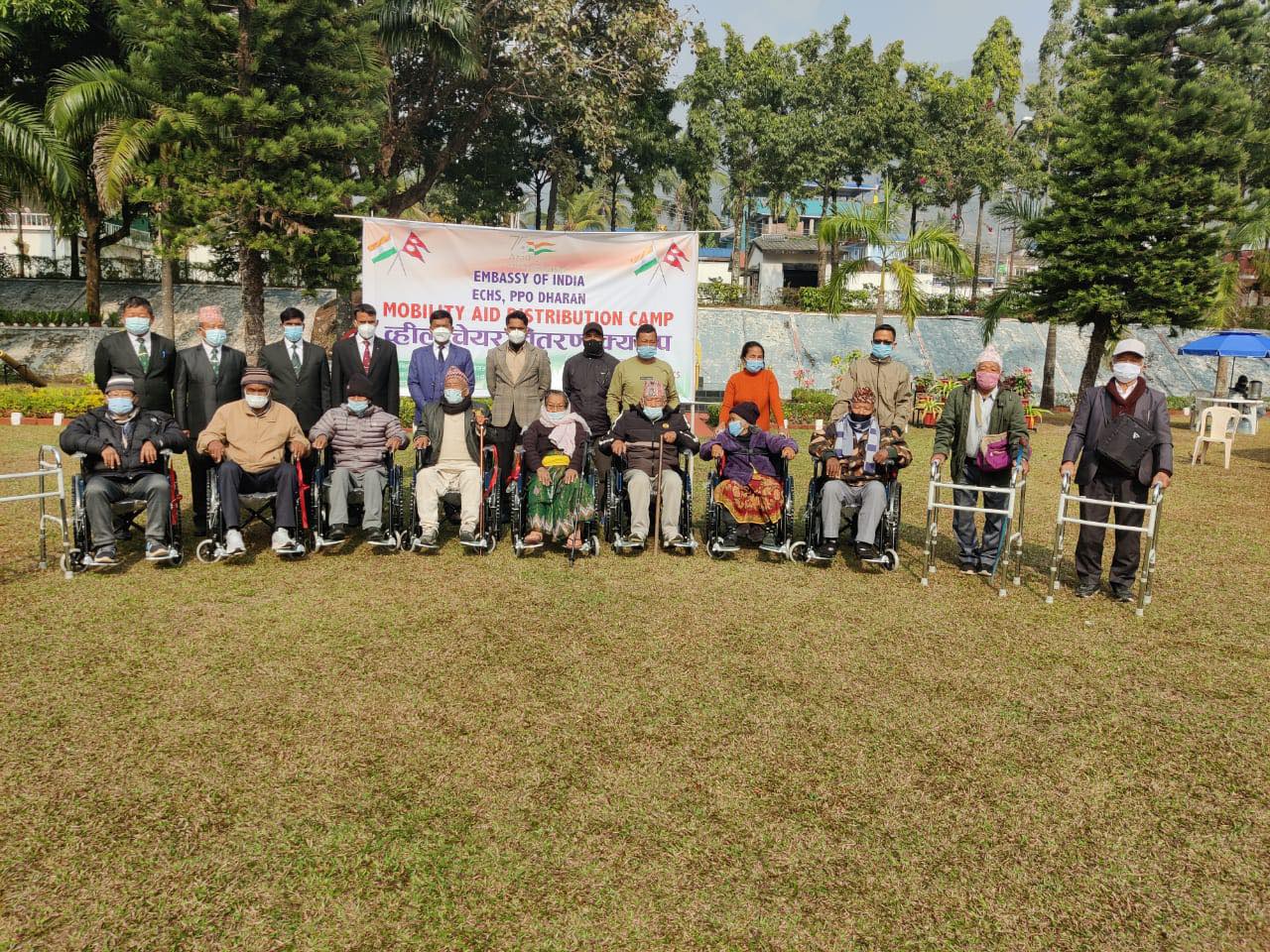Indian Embassy’s Defence Wing organizes mobility and distribution camp