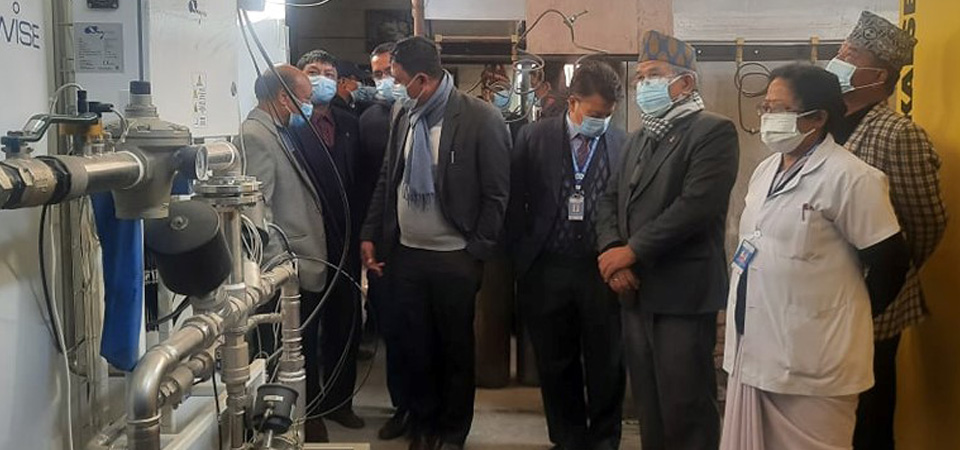 New oxygen plant comes into operation at Patan Hospital