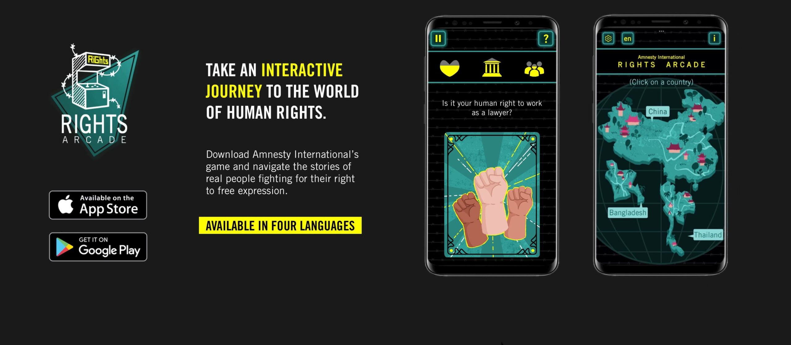 Amnesty International launches Rights Arcade game app to make human rights learning accessible
