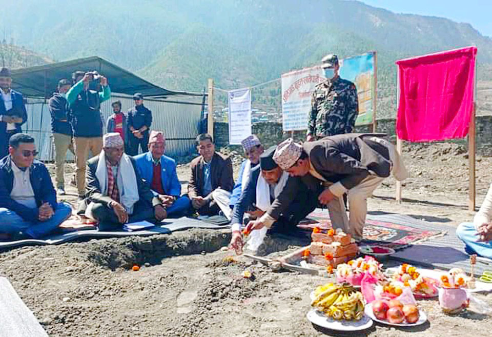 Foundation stone laid for construction of mega drinking water project in Jumla