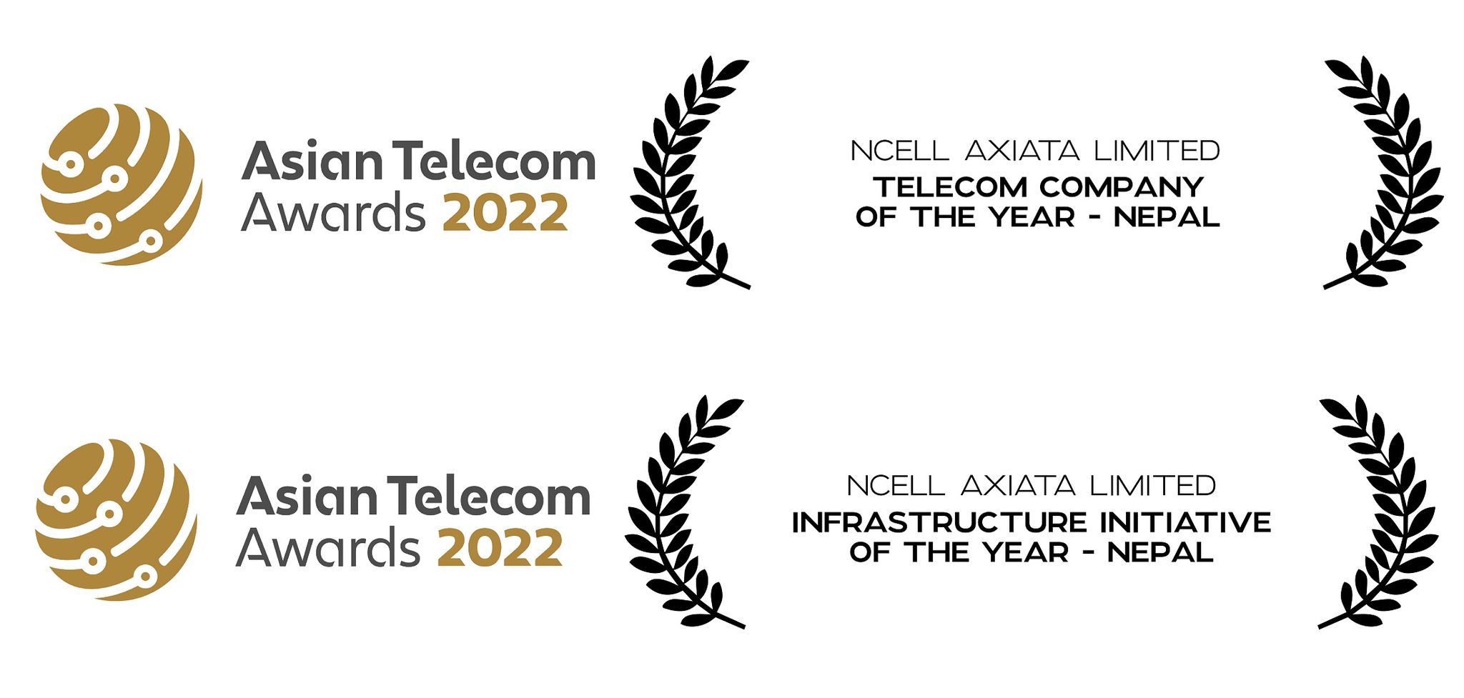 Ncell wins ‘Telecom Company of the Year’ and ‘Infrastructure Initiative of the Year’ awards