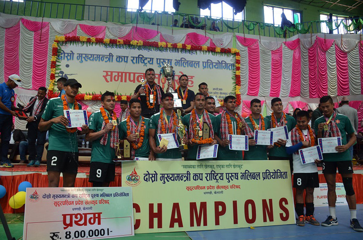 Nepal Army clinches the second Chief Minister’s Cup National Men’s Volleyball title