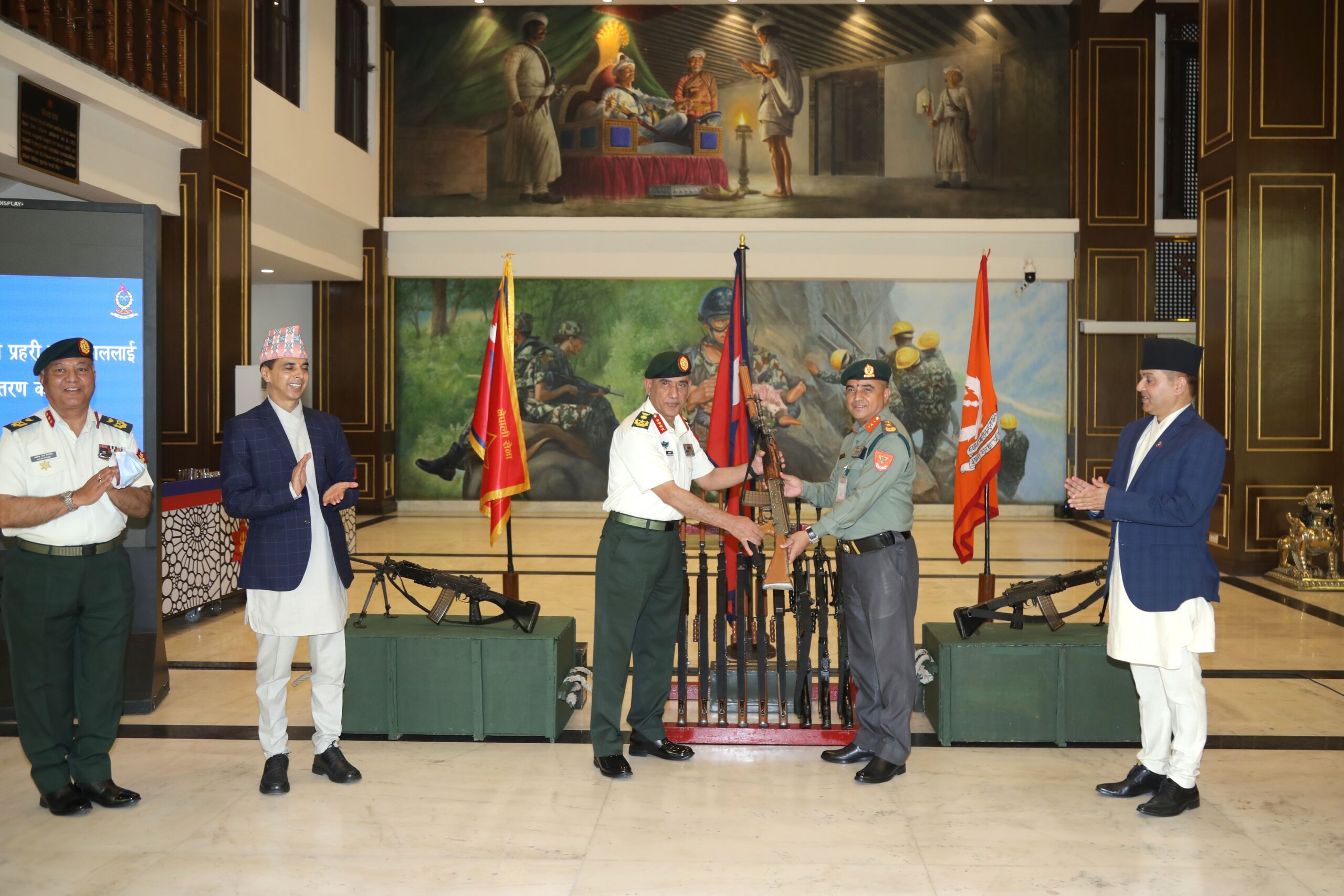 Nepal Army hands over 590 weapons to APF